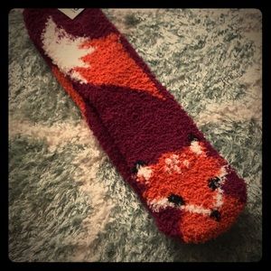 Warm cozy fuzzy fox socks